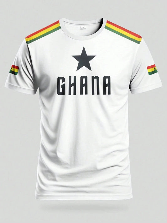 Ghana Men’s Youth Football Jersey - Round Neck, Comfortable Soccer Shirt