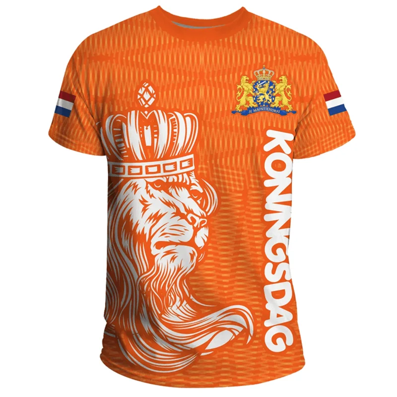 Netherlands 2024 Football Jersey – Men’s Dutch Flag 3D Printed Soccer Tee
