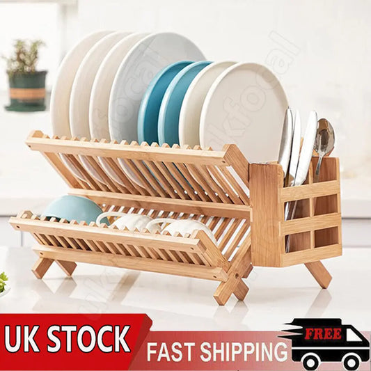 Eco-Friendly Bamboo Multi-Use Storage Shelf Organizer Stand