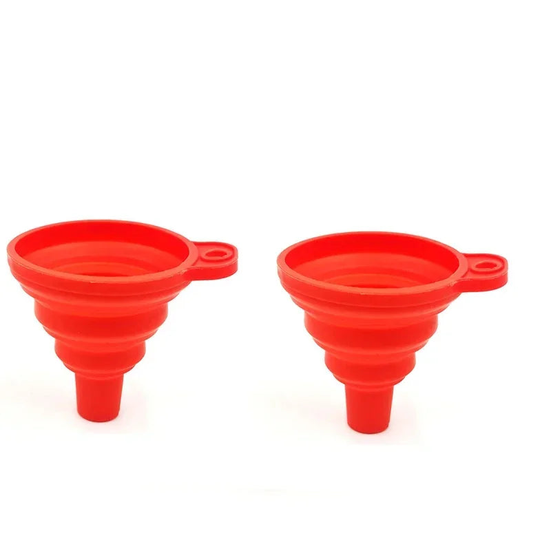 Silicone Foldable Funnel Set Collapsible Kitchen Oil Wine Liquid Tool