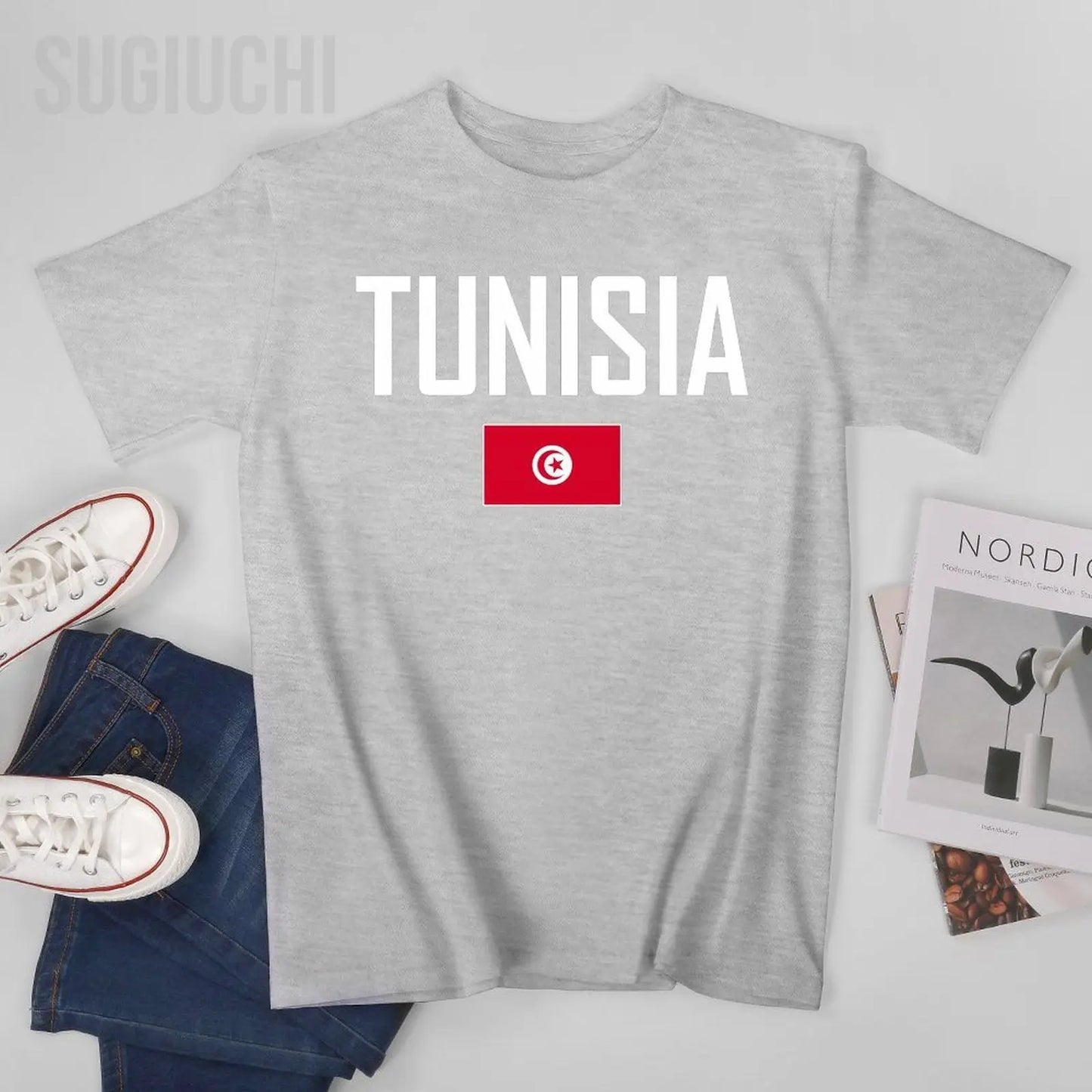Men & Women Tunisia Flag T-Shirt – Cotton O-Neck Tee for Boys & Adults