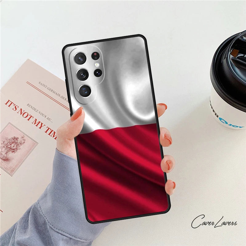 Poland Flag Phone Case - Protective Cover for Samsung Galaxy S20–S25 & Note Series