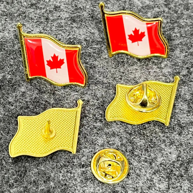 Patriotic Flag Brooch Pins Set Metal Lapel Badge Bulk Gift Jewelry