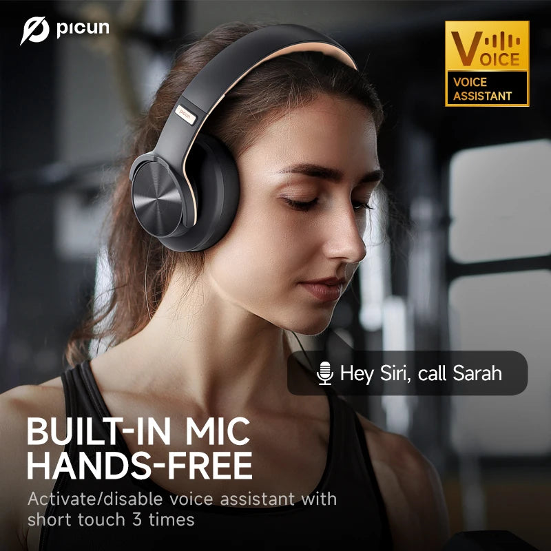 Picun B8 Bluetooth Over-Ear Headphones with 120H Playtime & 3EQ