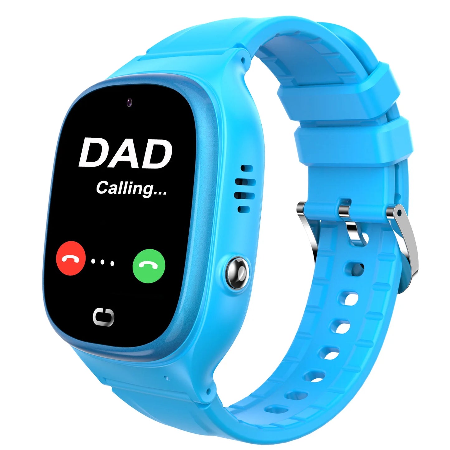Kids Smart Watch Dual Display GPS Digital SIM Card Support Silicone Strap
