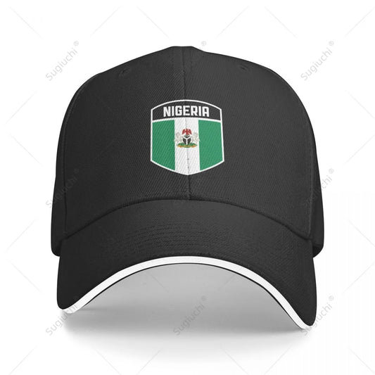 Nigeria Flag Shield Baseball Cap Adjustable Sports Casual Hat
