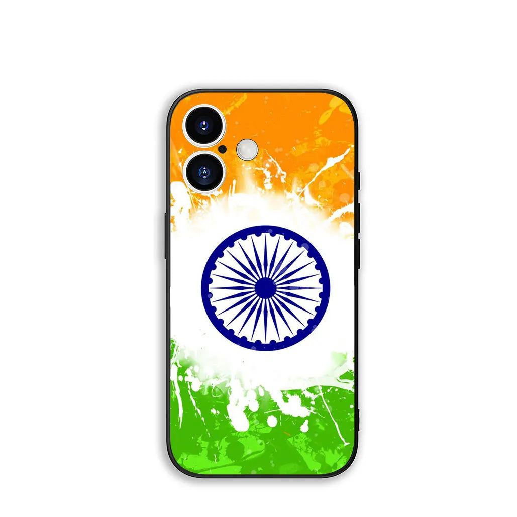 India Flag TPU Phone Case for iPhone 16-11, Pro Max, SE2/SE3, 7/8 Plus