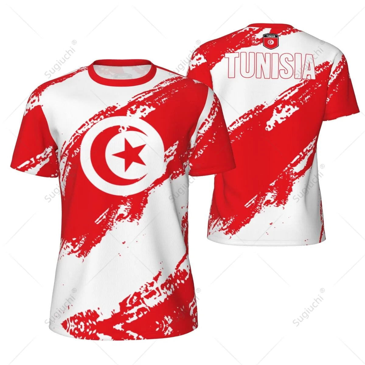 Tunisia Flag Sports Mesh T-Shirt – 3D Running Fitness Soccer Tee