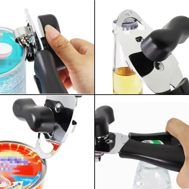 4 in 1 Stainless Steel Can Opener Manual Multifunction Bottle Opener