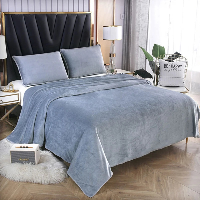 Ultra Soft Mink Velvet Blanket Thick Cloud Bed Throw Cozy Bedding