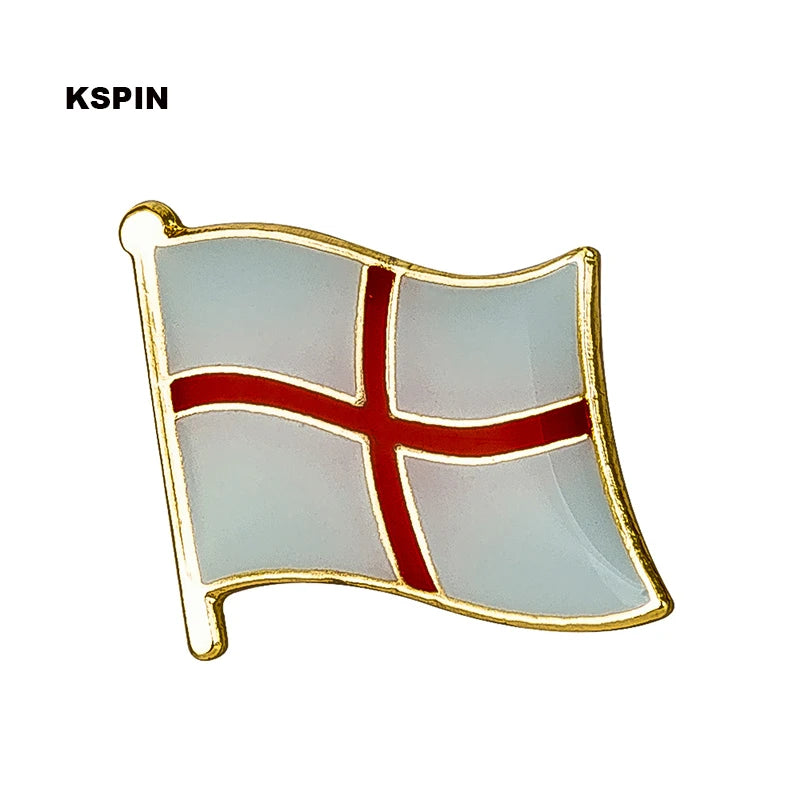 England Flag Lapel Pin Metal Brooch UK Badge Butterfly Clutch Unisex