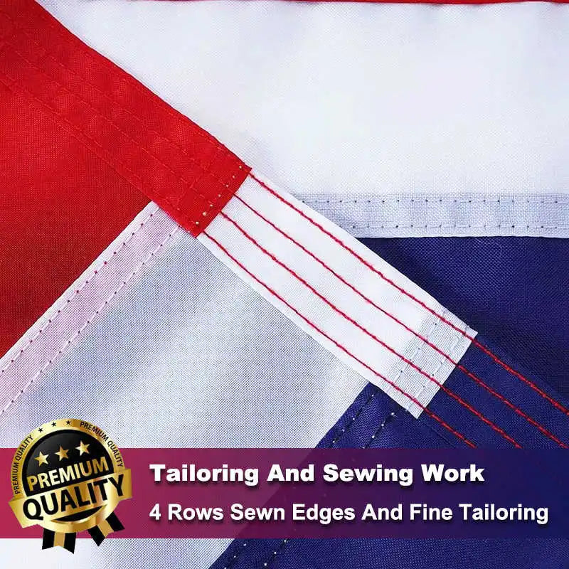 Stitched UK Flag Banner 90×150cm - British Union Jack with Brass Grommets for Decoration & Sport