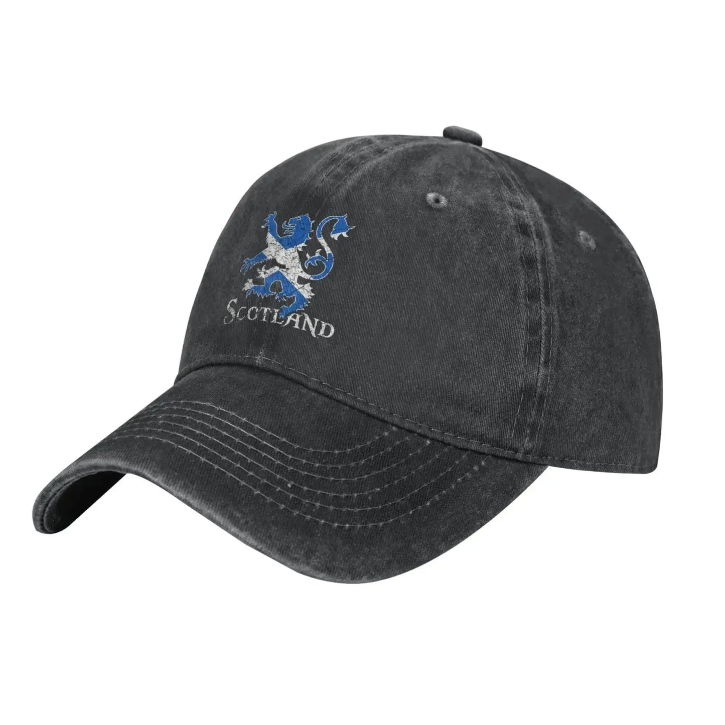 Scotland Lion Rampant Flag Cap Cotton Denim Adjustable Unisex Hat