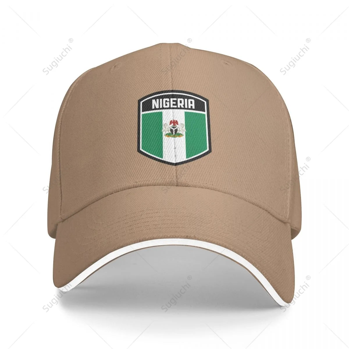 Nigeria Flag Shield Baseball Cap Adjustable Sports Casual Hat