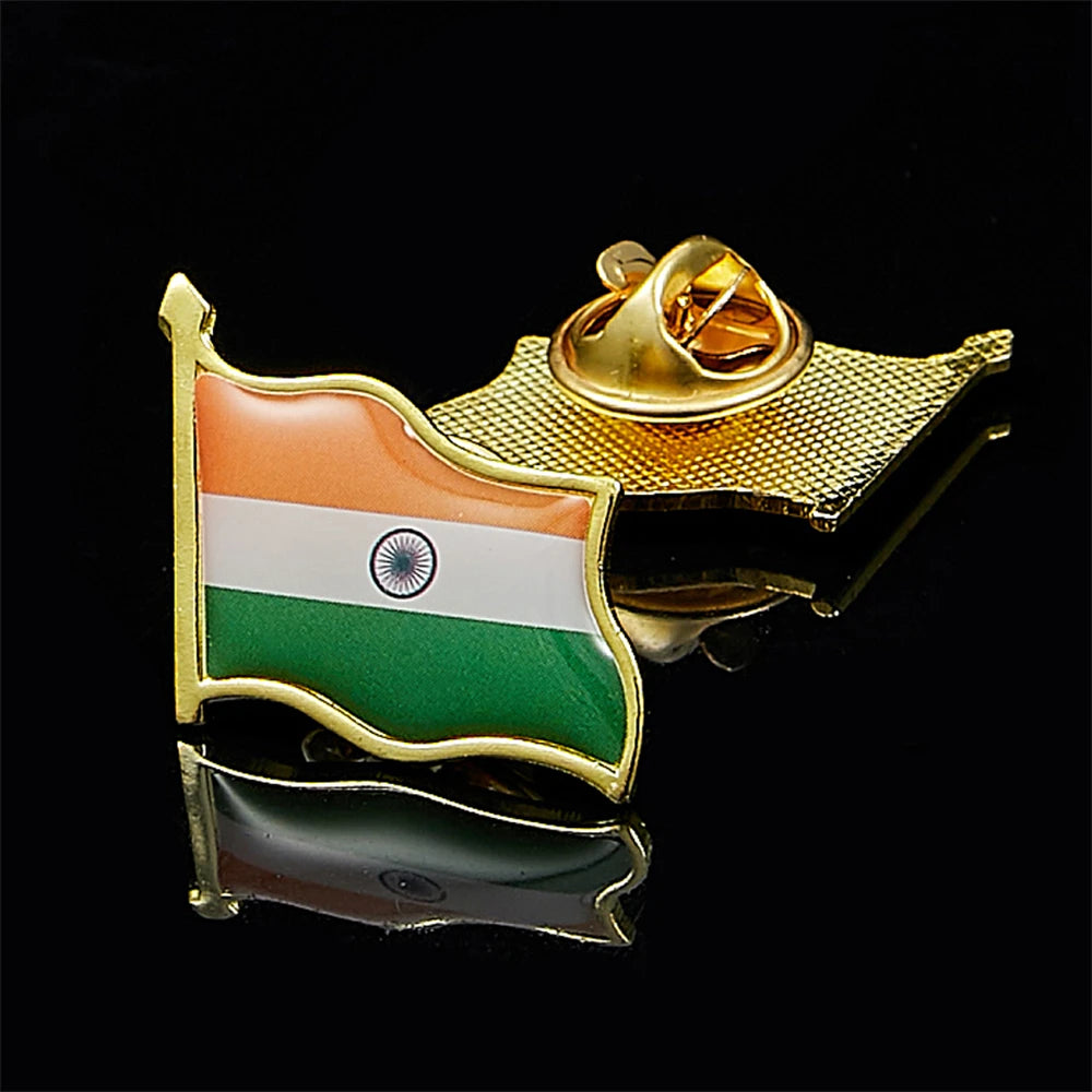 Indian National Flag Pin - Brooch for Unisex Clothing, Accessories & Gifts