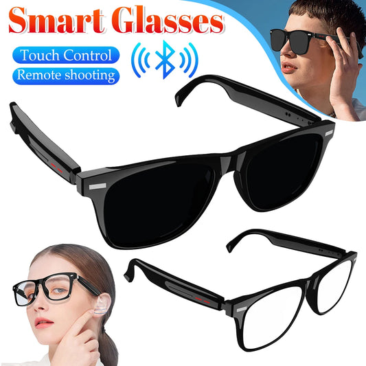 Smart Glasses with AI Voice Assistant – Camera, Mic & Open-Ear Speakers