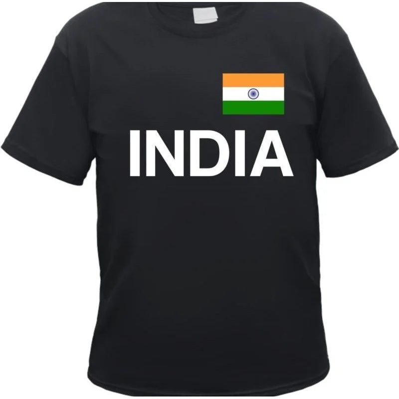3D Print India Flag T-Shirt - Men’s Summer Casual Streetwear Graphic Tee