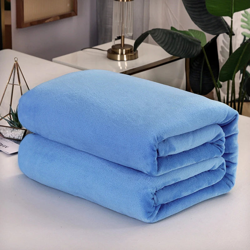 Ultra Soft Mink Velvet Blanket Thick Cloud Bed Throw Cozy Bedding