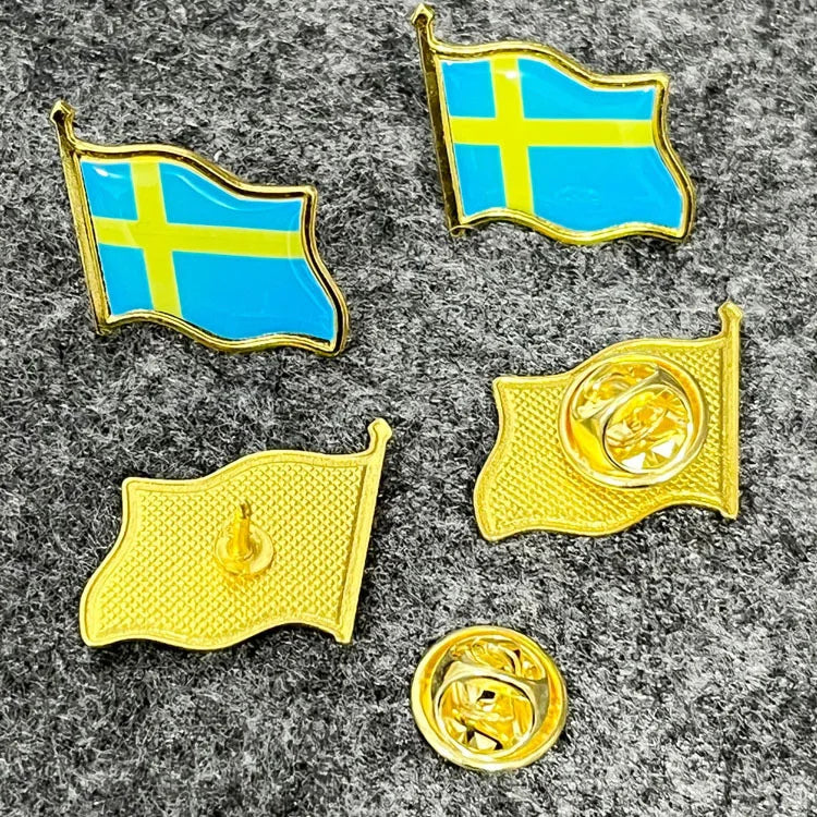 Patriotic Flag Brooch Pins Set Metal Lapel Badge Bulk Gift Jewelry