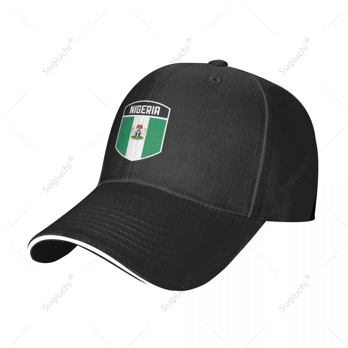 Nigeria Flag Shield Baseball Cap Adjustable Sports Casual Hat