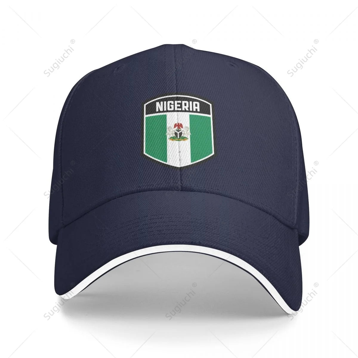 Nigeria Flag Shield Baseball Cap Adjustable Sports Casual Hat