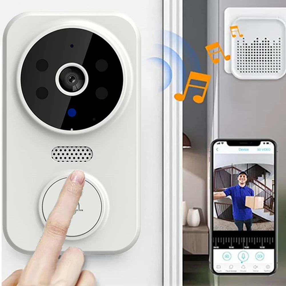 WiFi Smart Video Doorbell Camera – Wireless 2-Way Audio Visual Intercom with Remote Monitoring