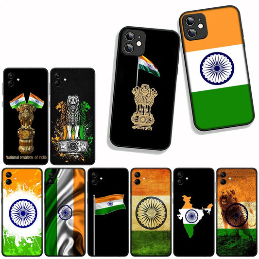 India Flag TPU Phone Case for iPhone 16-11, Pro Max, SE2/SE3, 7/8 Plus