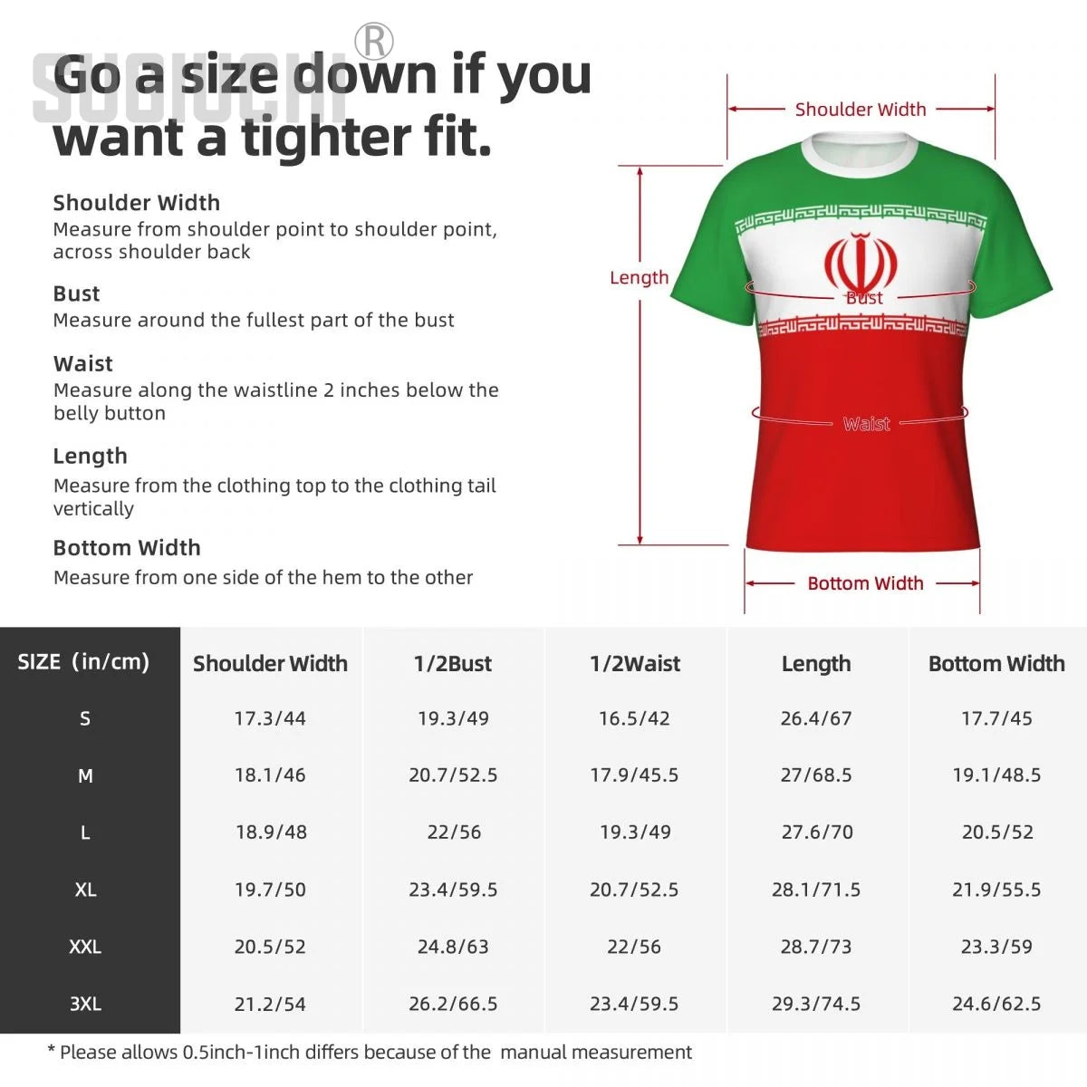 Tight Iran Flag 3D Sports T‑Shirt – Unisex Soccer & Football Jersey Tee