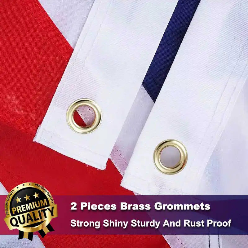Stitched UK Flag Banner 90×150cm - British Union Jack with Brass Grommets for Decoration & Sport