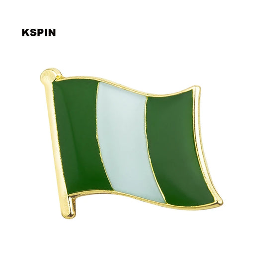 Nigeria Flag Lapel Pin Metal Badge Brooch Backpack Hat Pin Gift