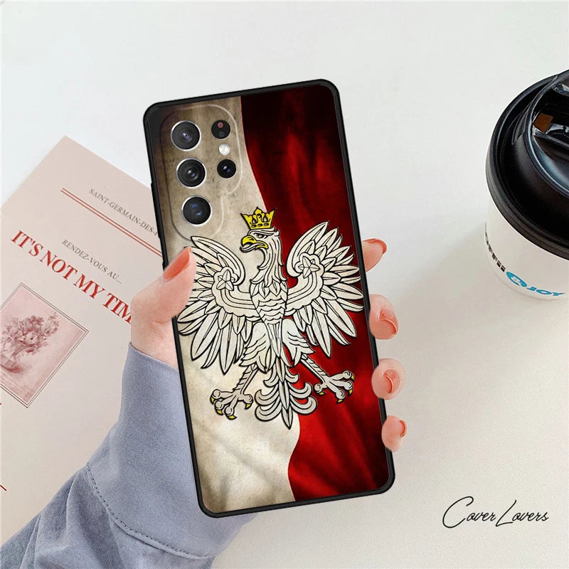 Poland Flag Phone Case - Protective Cover for Samsung Galaxy S20–S25 & Note Series