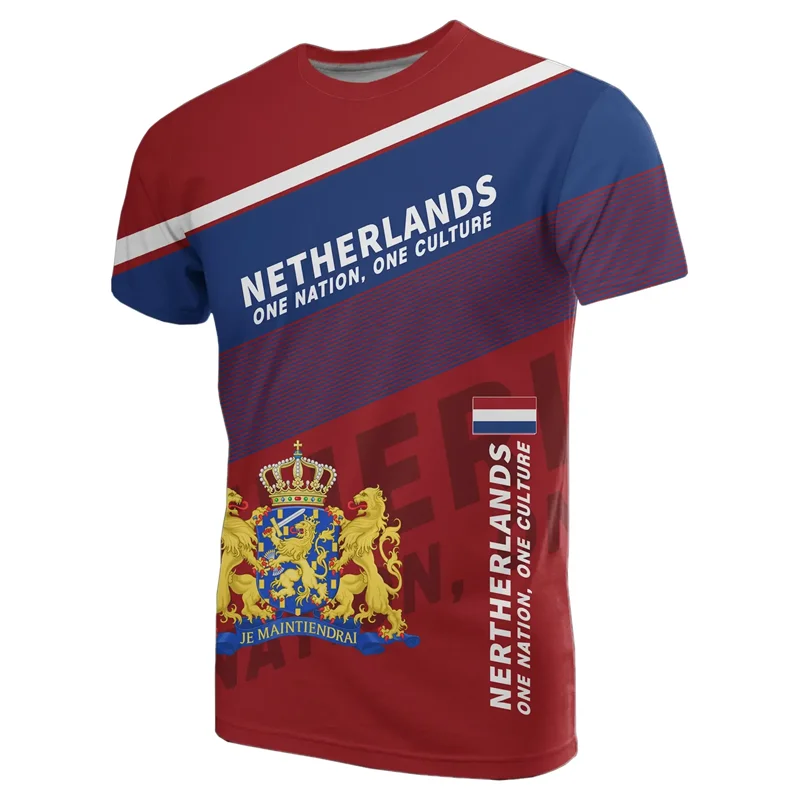 Netherlands 2024 Football Jersey – Men’s Dutch Flag 3D Printed Soccer Tee
