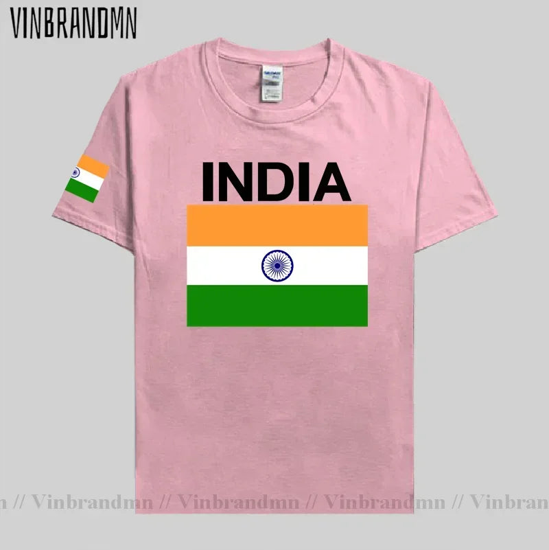 India T-Shirt for Men - Cotton National Flag Tee for Streetwear, Fitness & Fans