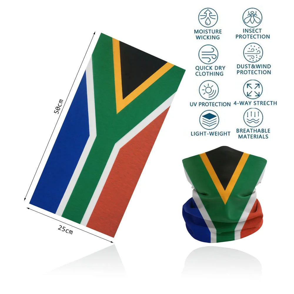 African Flag Bandana Neck Gaiter UV Protection Seamless Face Cover