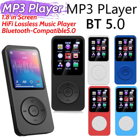 Bluetooth 5.0 MP3 Player with Speaker, FM Radio & Recording