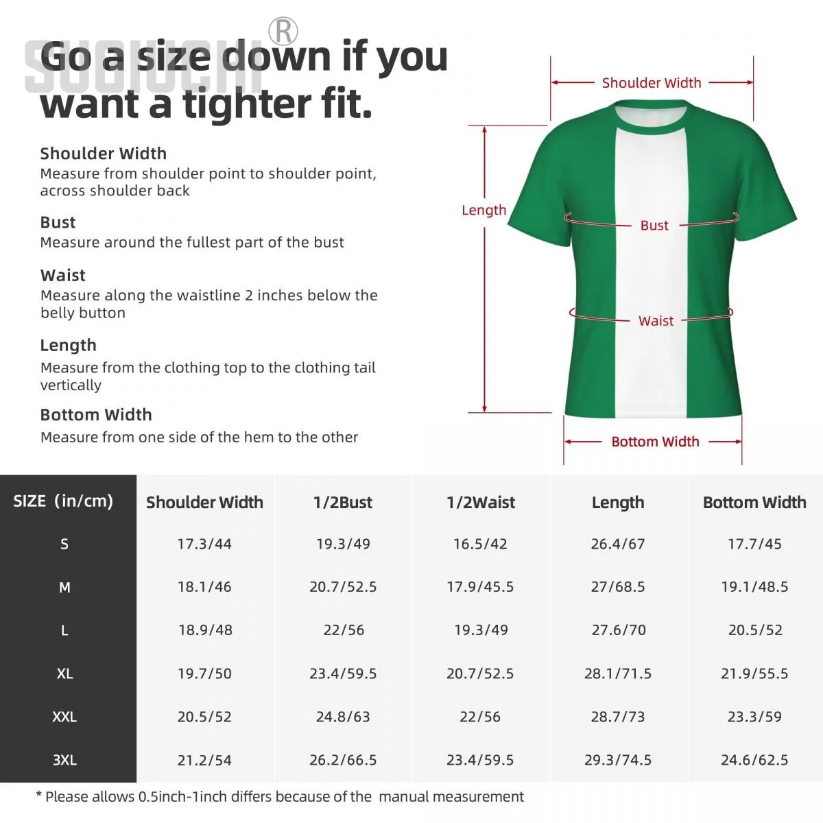 Nigeria Flag 3D Sports T-Shirt – Tight Soccer & Football Jersey Unisex Tee