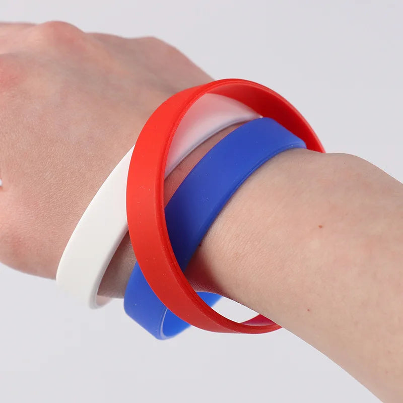 England Flag Silicone Wristbands 2pcs Set Sports Rubber Bracelets