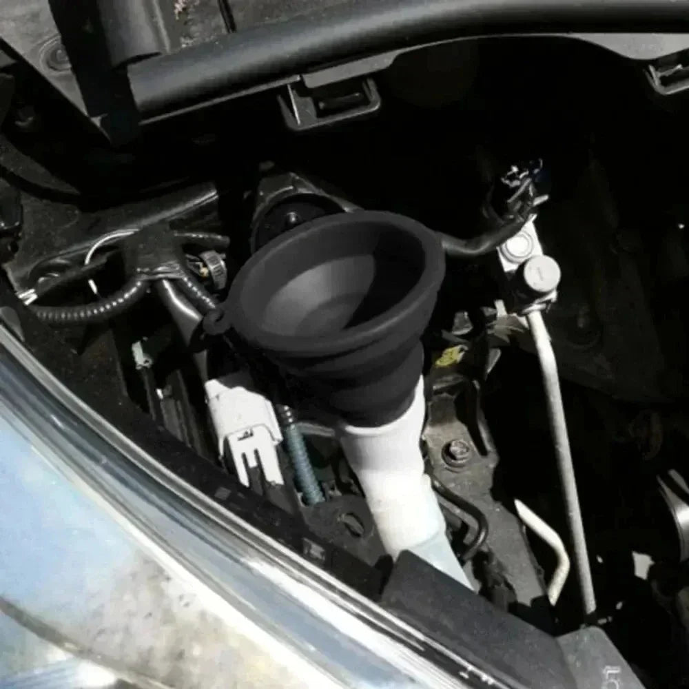 Collapsible Silicone Car Funnel Heat Resistant Foldable Oil Liquid Tool