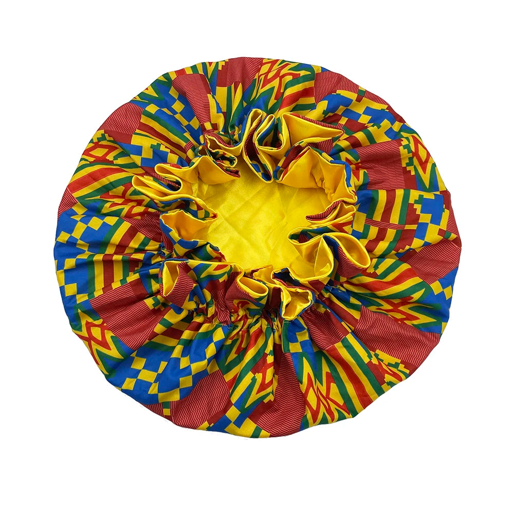 Double Layer Satin Bonnet – Large Reversible Silky Sleep Cap for Women Hair Protection