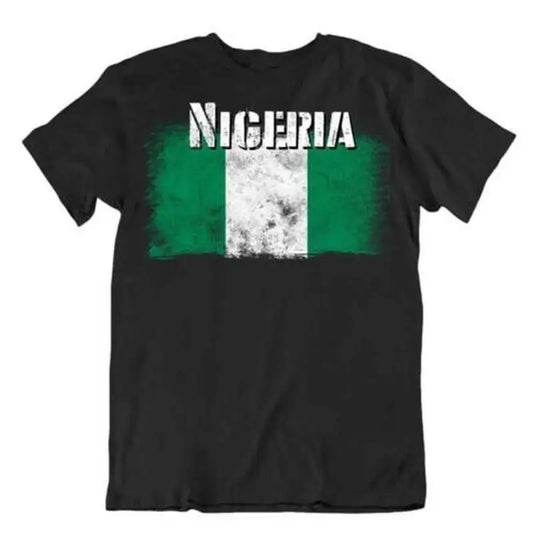 Men Nigeria Flag T-Shirt Cotton Casual Short Sleeve Graphic Tee Top