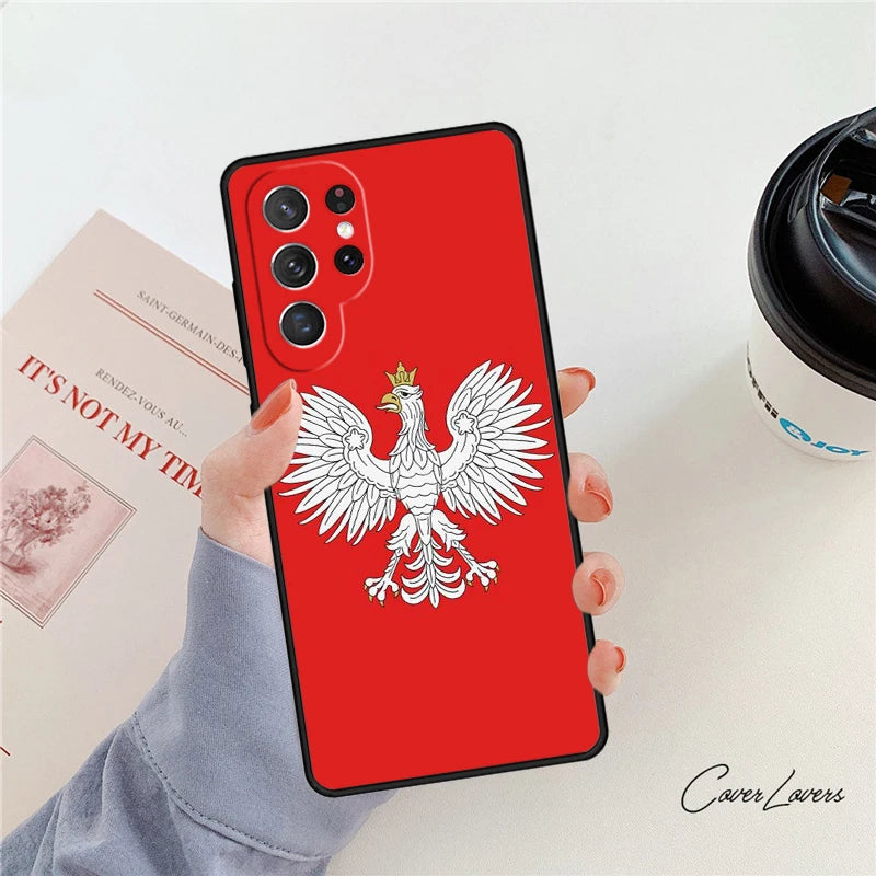 Poland Flag Phone Case - Protective Cover for Samsung Galaxy S20–S25 & Note Series