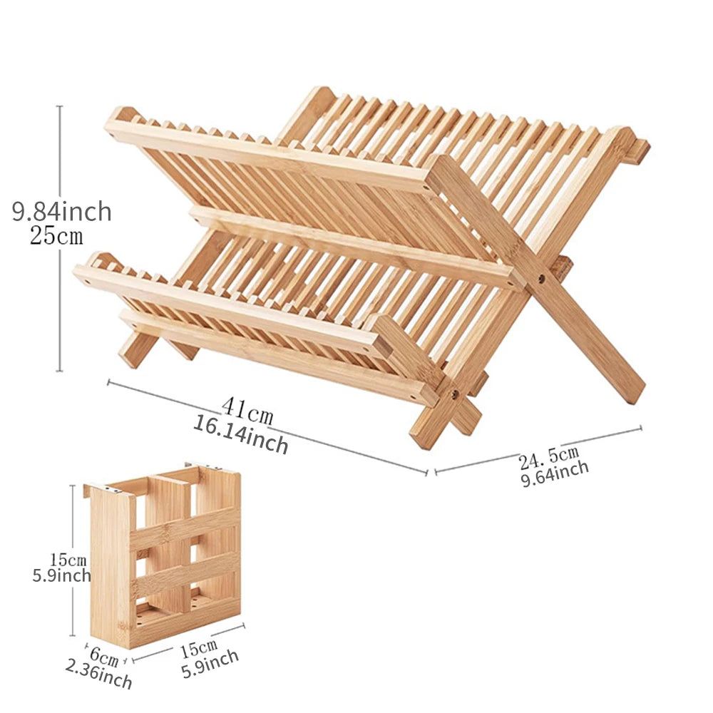 Eco-Friendly Bamboo Multi-Use Storage Shelf Organizer Stand