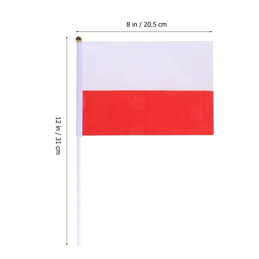 Oscam Lines Poland Flag - 14x21cm White & Red European Polish Flag