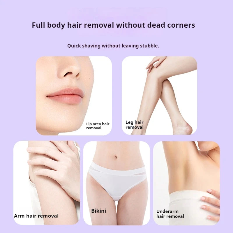 Mini Electric Bikini Trimmer Waterproof Rechargeable Dual Head Shaver