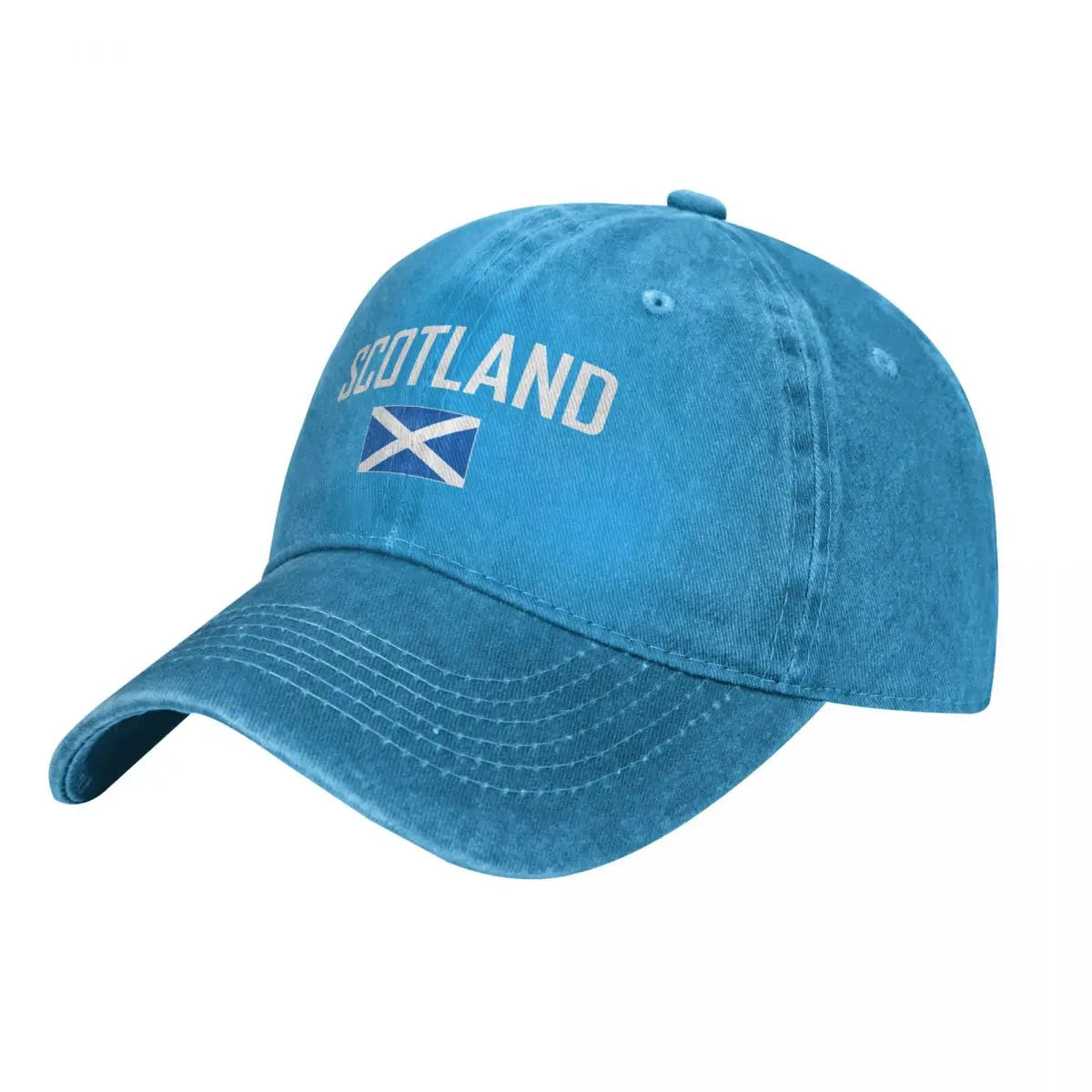 Scotland Flag Baseball Cap Vintage Cotton Washed Denim Dad Hat Unisex