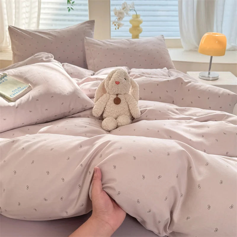 Bonenjoy Floral Duvet Cover Set 3pcs Soft Polyester Bedding Set