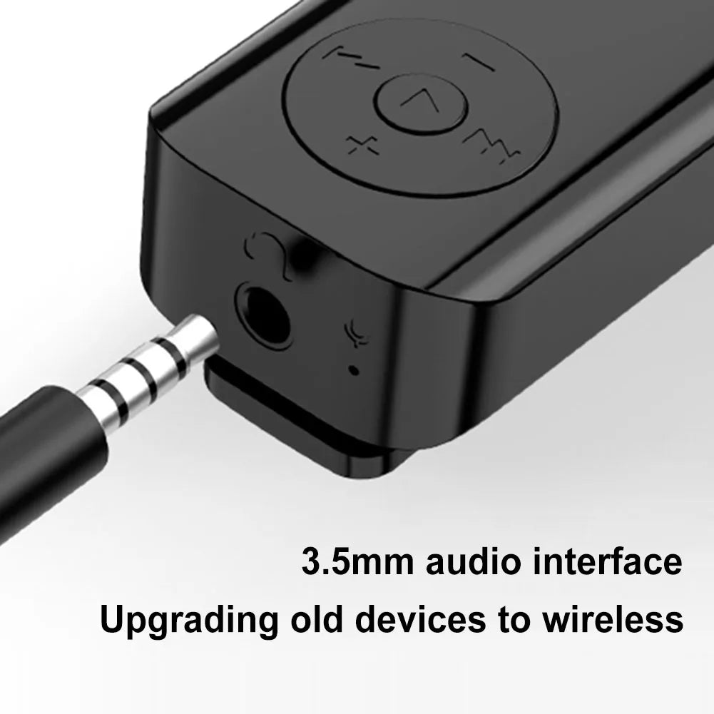 Bluetooth 5.3 AUX Receiver Adapter with LED Display for Headphones & Speakers