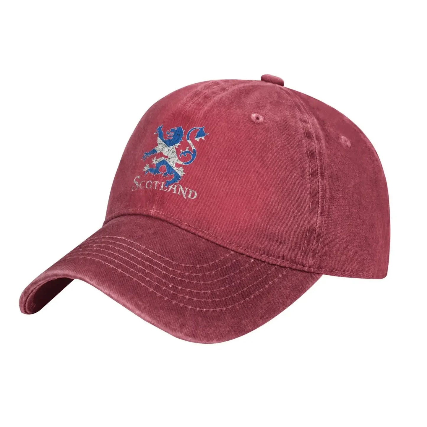 Scotland Lion Rampant Flag Cap Cotton Denim Adjustable Unisex Hat