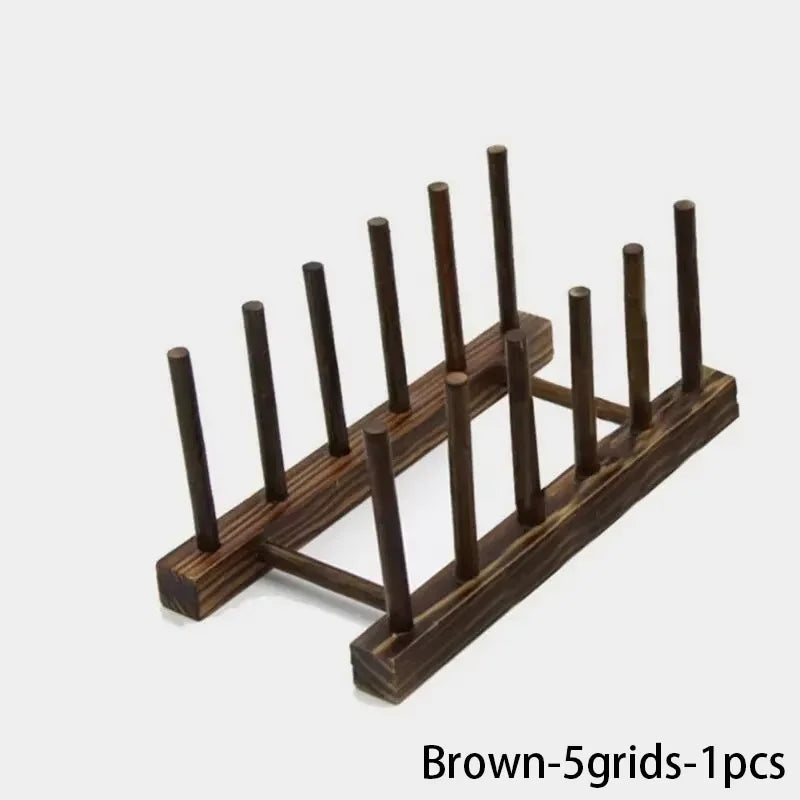 Wooden Dish Drying Rack Kitchen Storage Stand Eco Friendly Organizer