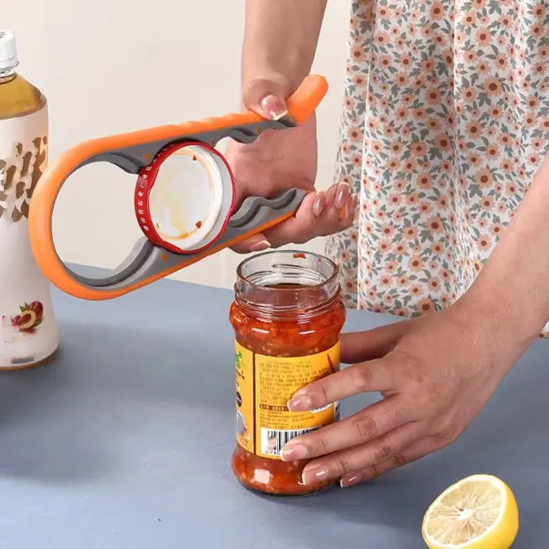 4-in-1 Multifunction Bottle Jar Can Opener Aluminium Alloy Kitchen Tool